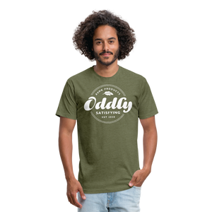 Open image in slideshow, Men&#39;s Oddly Satisfying™ Logo T-Shirt - heather military green
